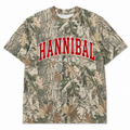 Vintage Embroidered Camo Hannibal Pirates Oversized Tee