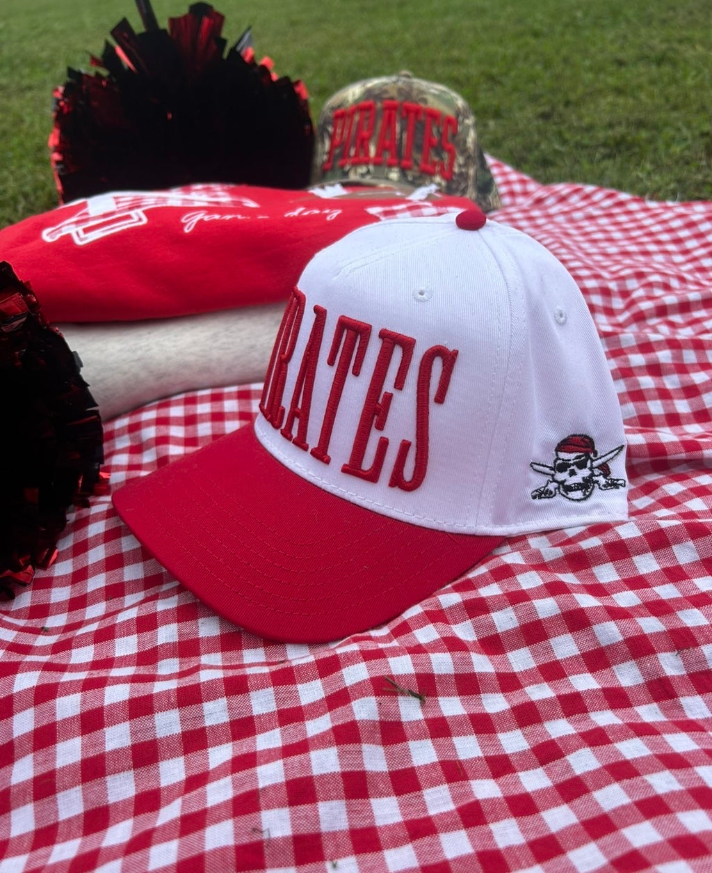 3D Puff Embroidered Hat With Side Detail