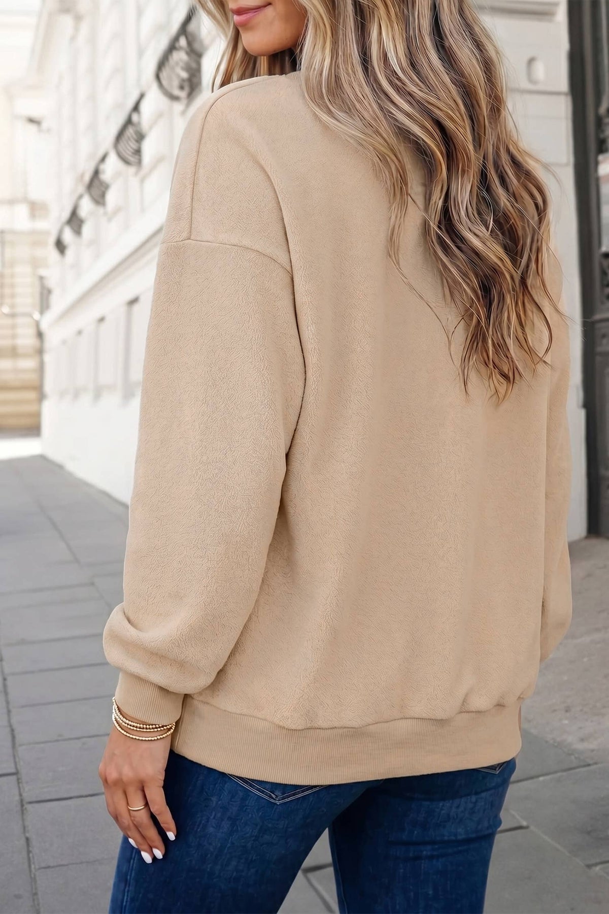 Reversible Oversized Mock Neck Sweatshirt | S-4X